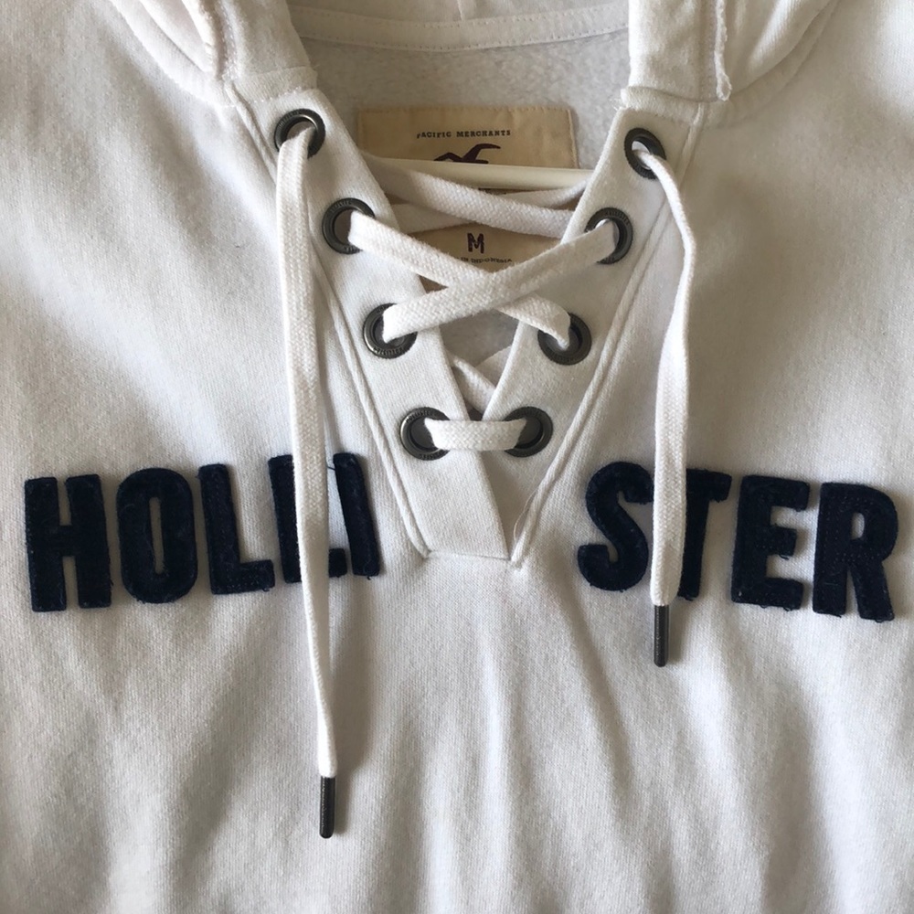 hollister lace-up sweatshirt